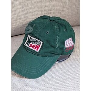 MOUNTAIN DEW HAT Dale Earnhardt Jr 88 Nascar Cap Hat Strap - Distressed